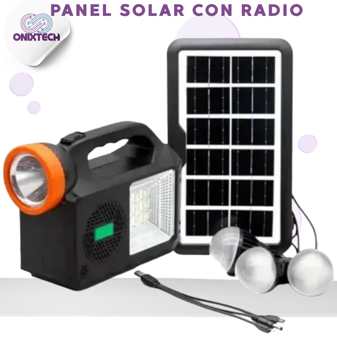 PANEL SOLAR CON RADIO